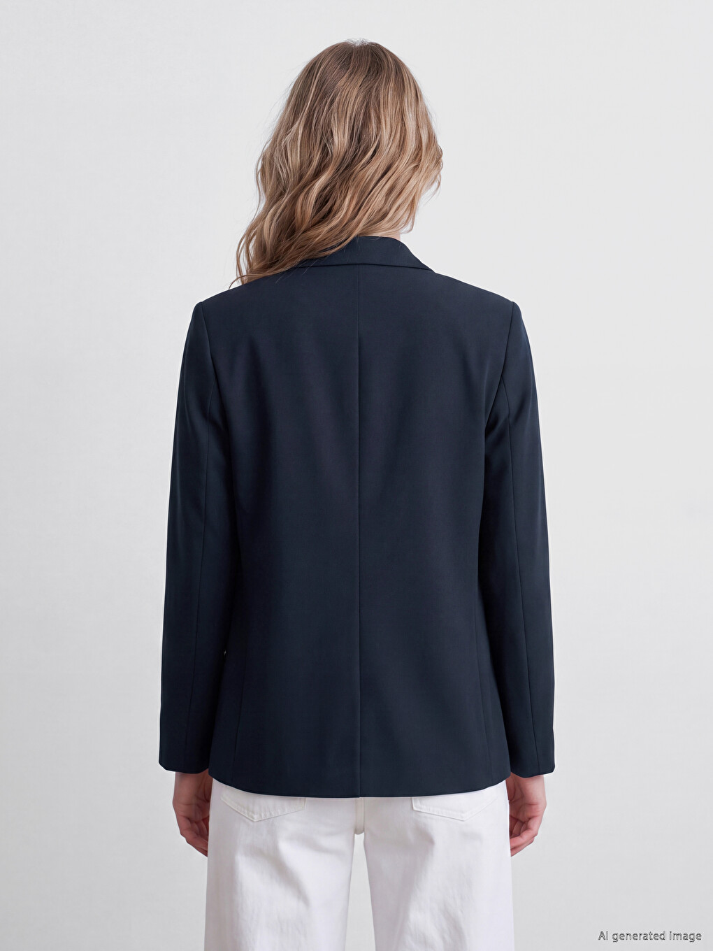 Frau Dunkelblau Blazer-3