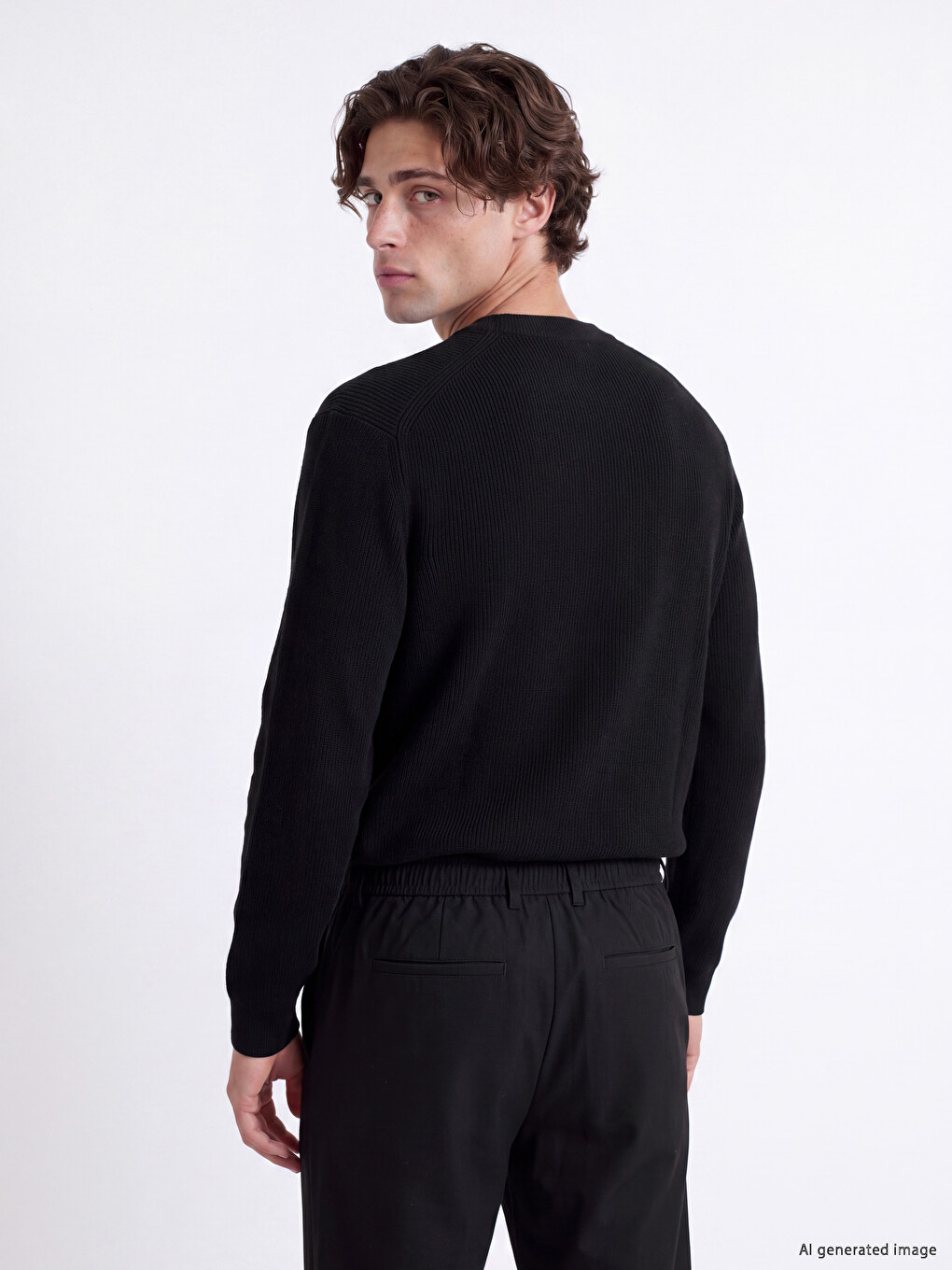 Crew Neck Men's Knitwear Sweater-3