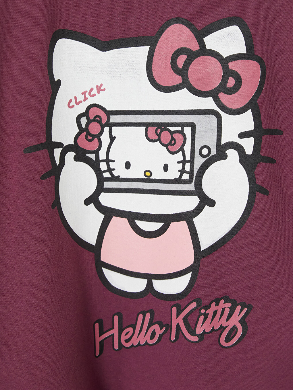 Hello Kitty Baskılı Kız Çocuk Kalın Sweatshirt-2