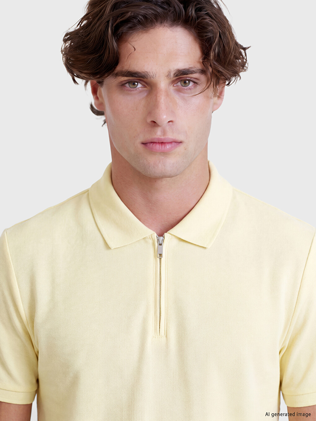 Polo Collar Waffle Men's T-shirt-2