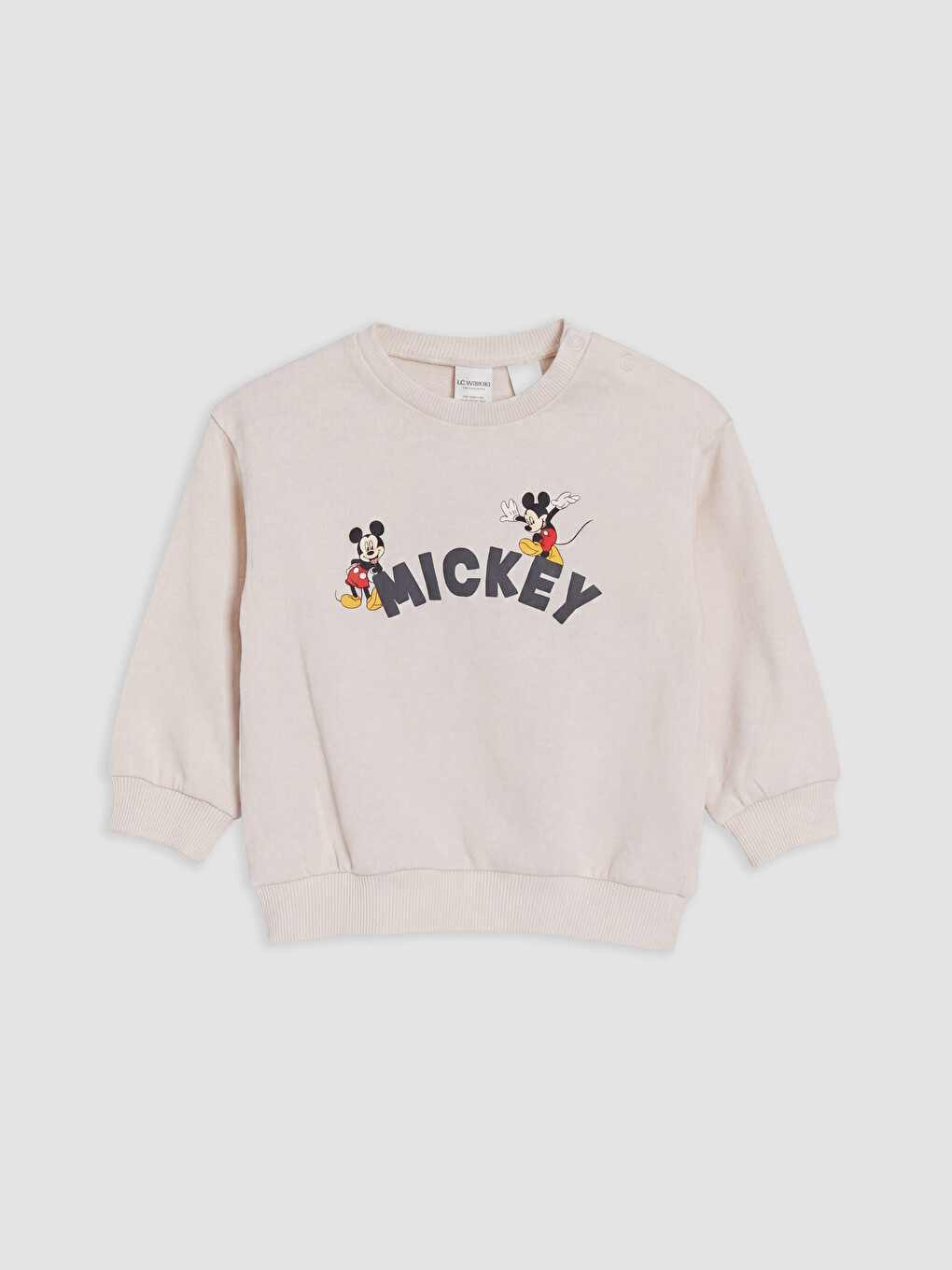 Gri Mickey Mouse Baskılı Erkek Bebek Eşofman Takımı-1