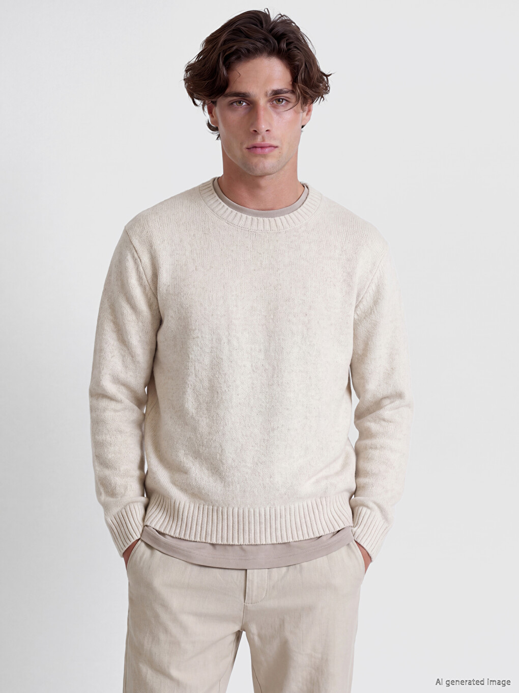 Man Brown Sweater