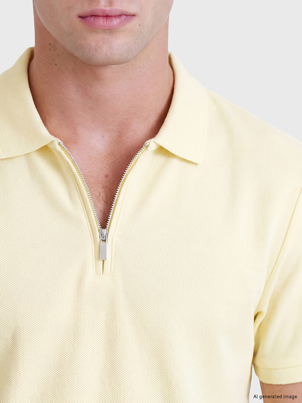 Regular Fit Polo Collar Men's T-shirt-2