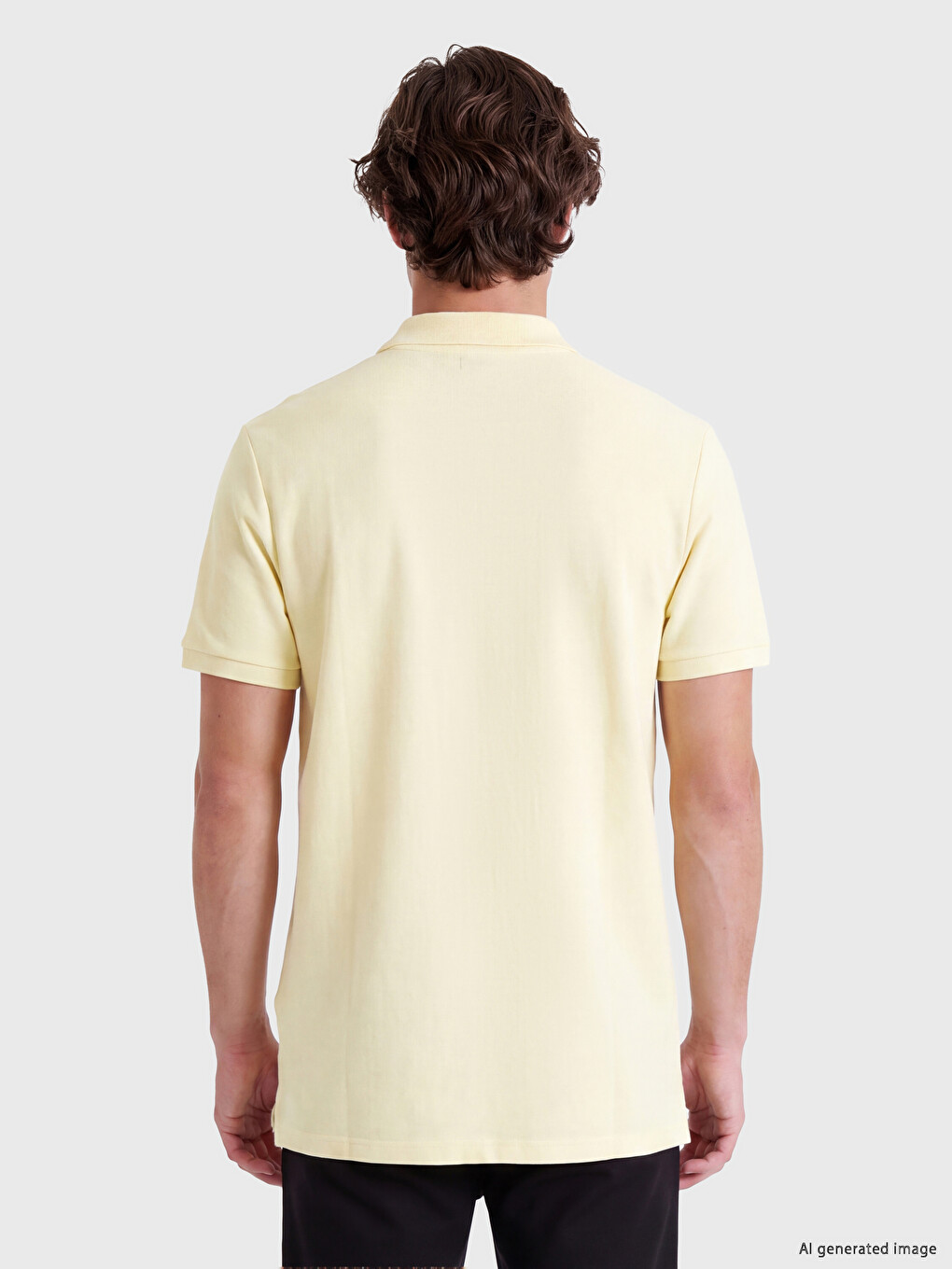 Regular Fit Polo Collar Men's T-shirt-3
