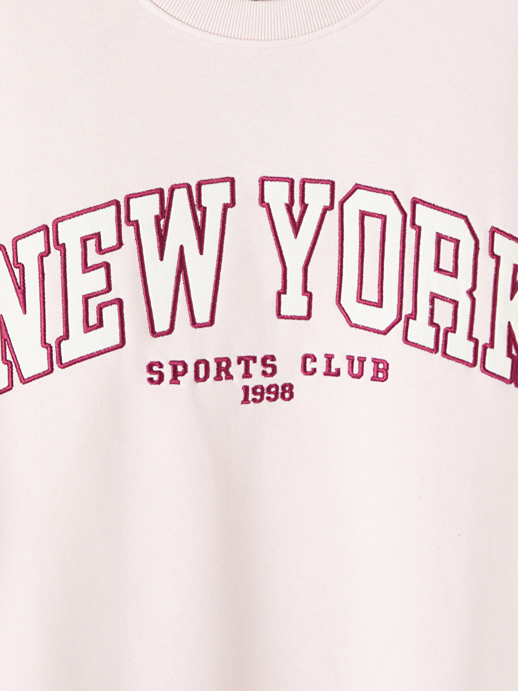 Hanorac Cu Guler Rotund New York Brodat Pentru Femei-6