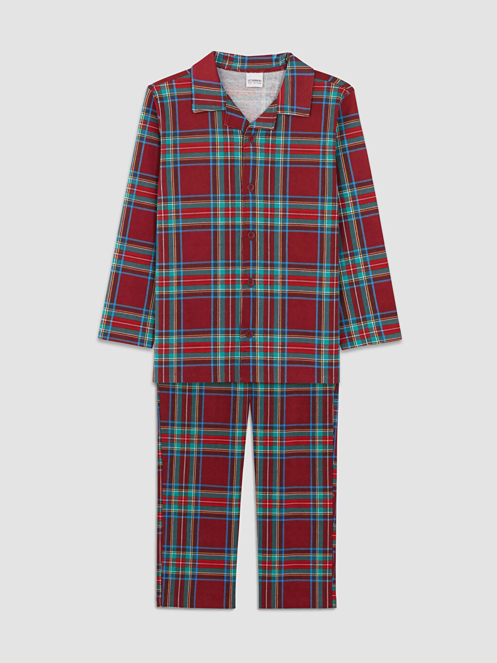 Shirt Collar Boys' Pyjamas Set