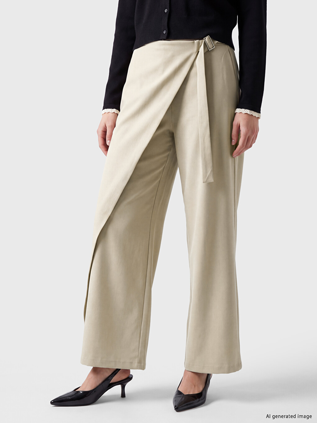 Woman Beige Trousers-1