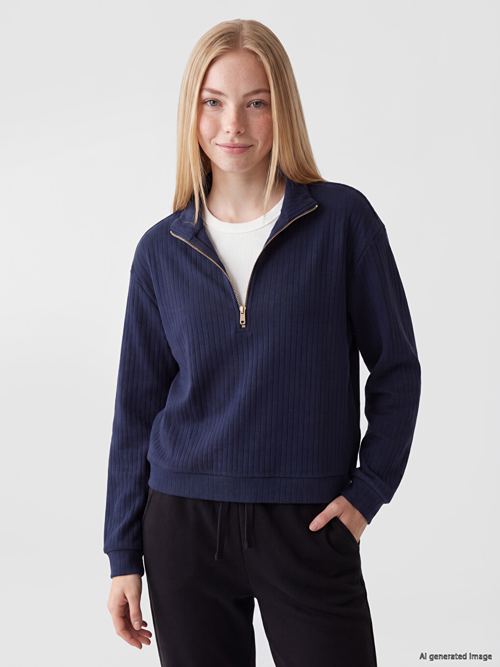 Mock Neck Soft Touch Women's Sweatshirt