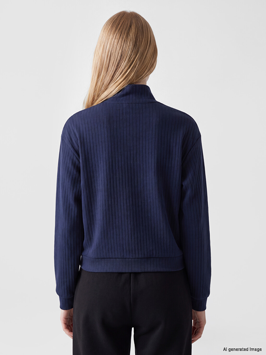 Mock Neck Soft Touch Women's Sweatshirt-3