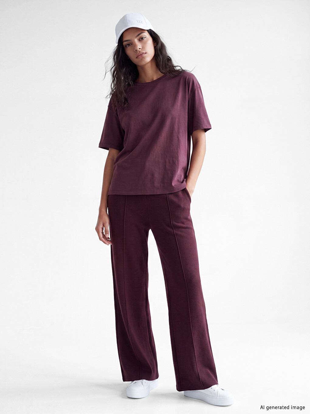 Woman Plum Trousers