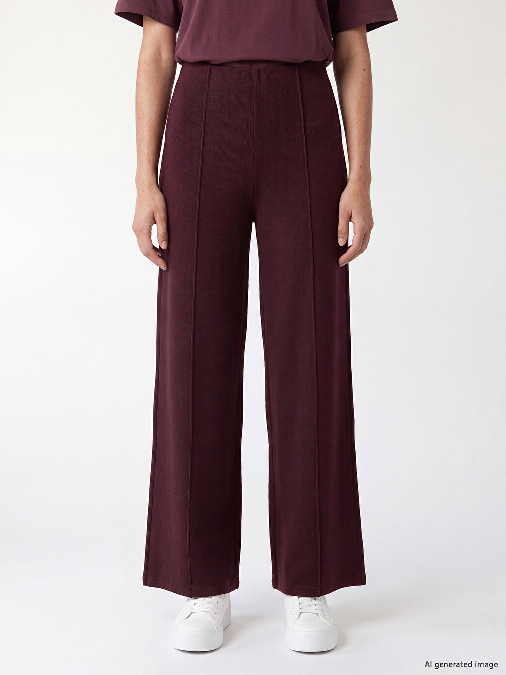 Woman Plum Trousers-1