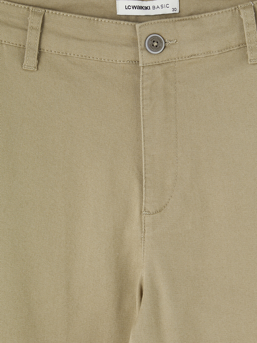 Bej Dar Kalıp Erkek Chino Pantolon-1