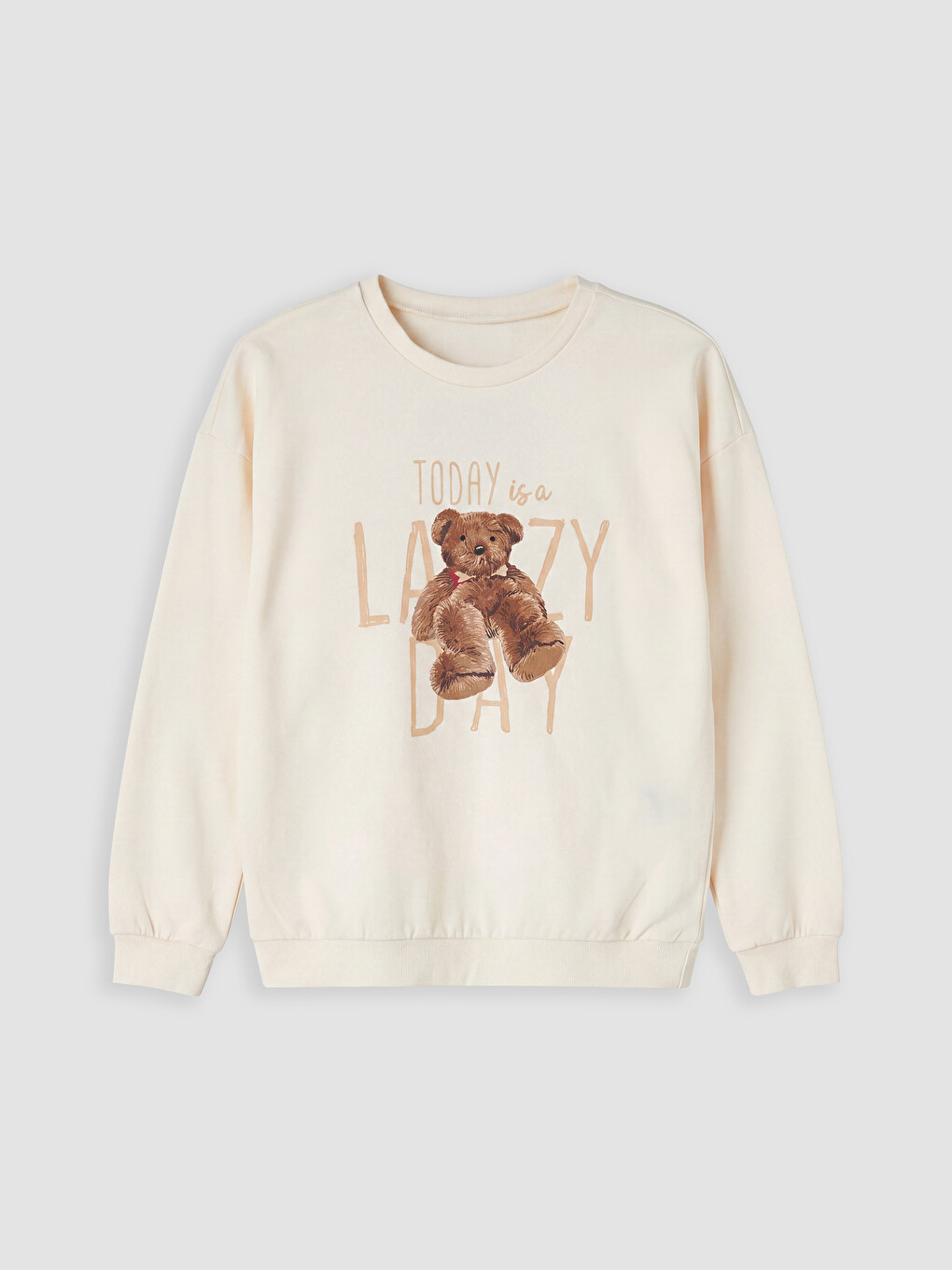 Crew Neck Printed Girls' Pyjamas Set-1