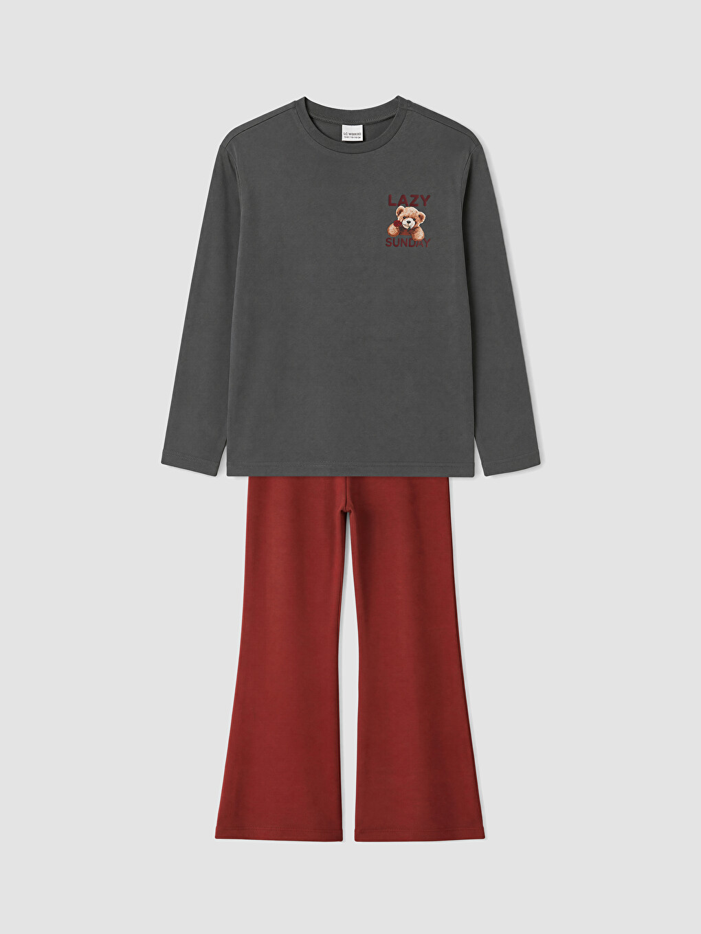 Crew Neck Girls' Pyjamas Set