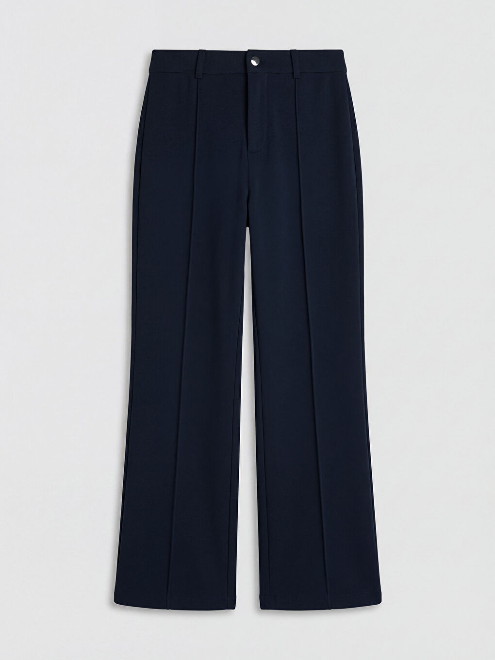 Lacivert Dar Fit İspanyol Paça Kadın Pantolon-4