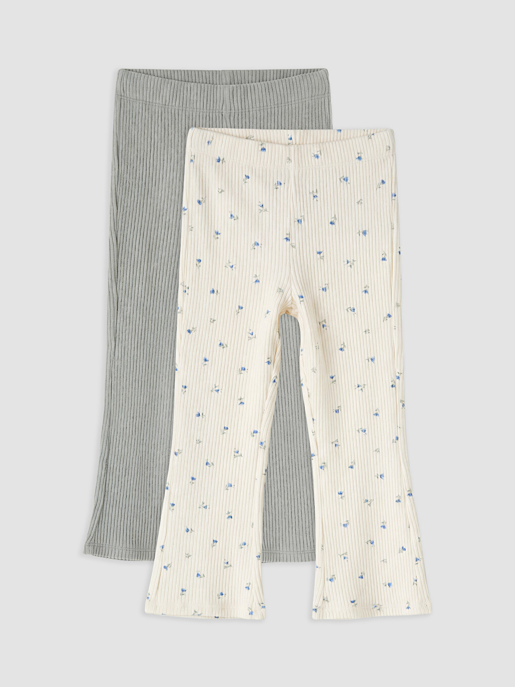 2 Pack Colanți Evazați Din Tricot Pentru Fete
