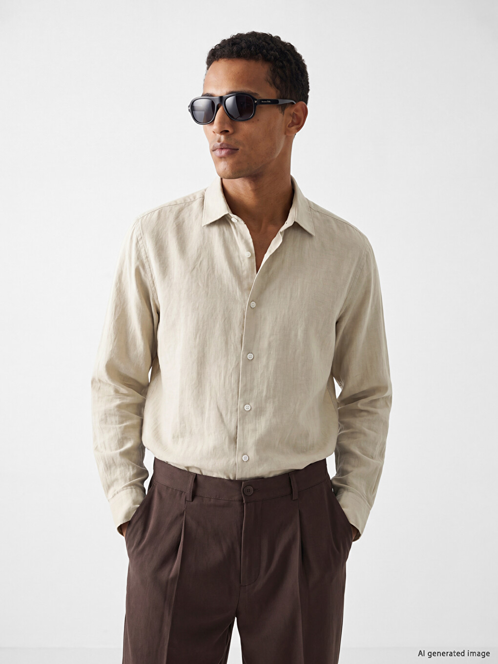 Man Green Shirt