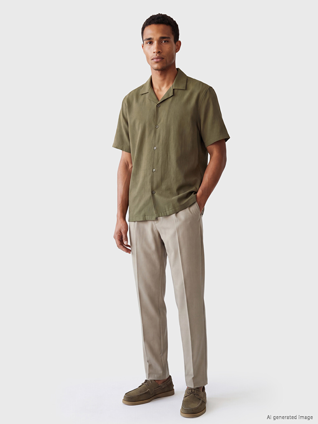 Man Khaki Shirt-1