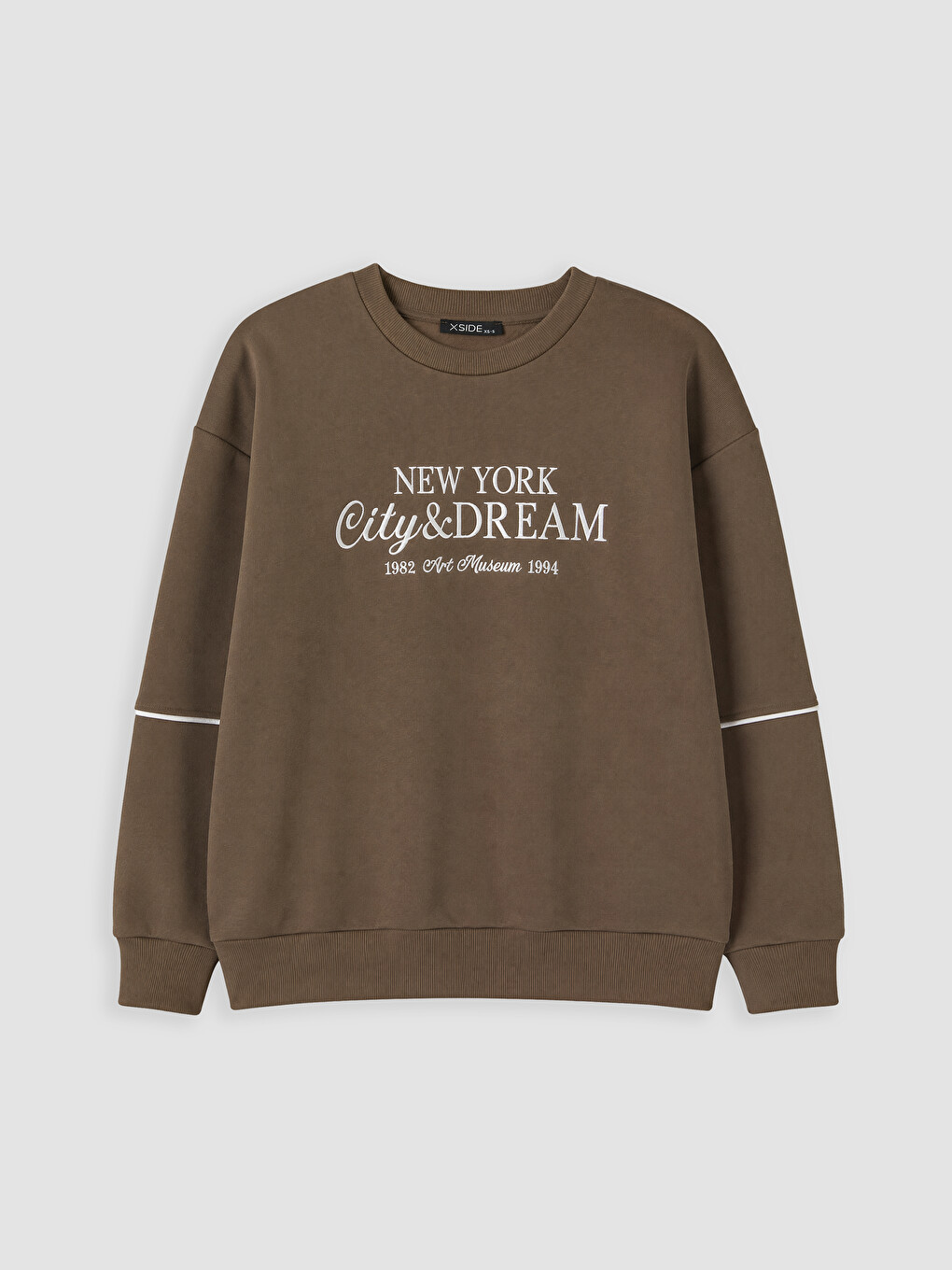 New York Embroidered Oversize Women's Thick Sweatshirt-4