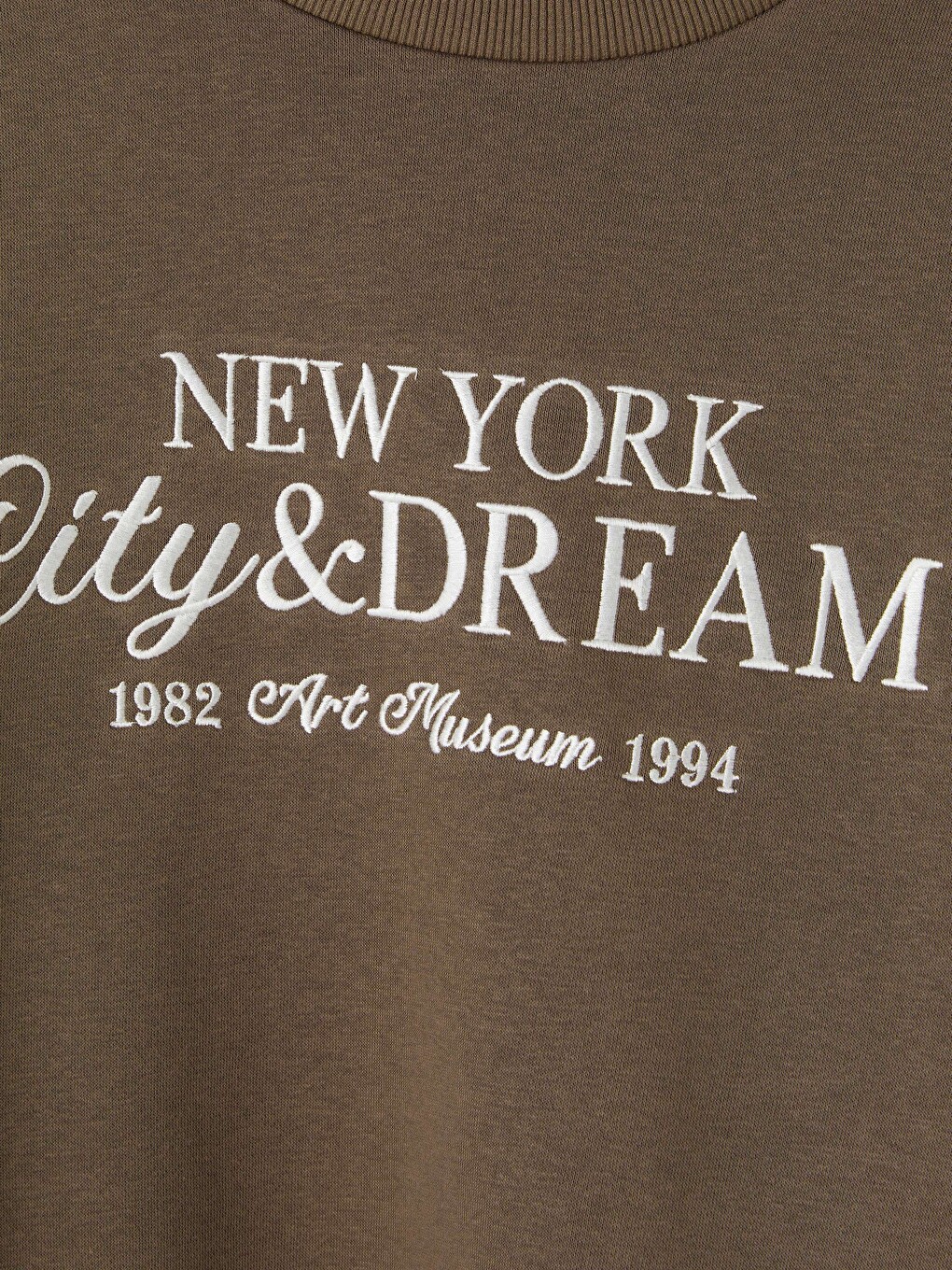 New York Embroidered Oversize Women's Thick Sweatshirt-5