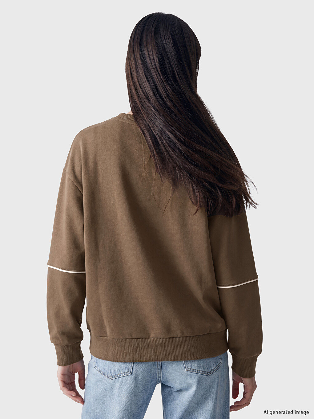 New York Embroidered Oversize Women's Thick Sweatshirt-3