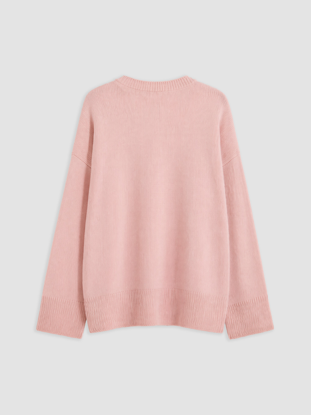 Pull-over En Maille Surdimensionné À Col Rond Pour Femme-5