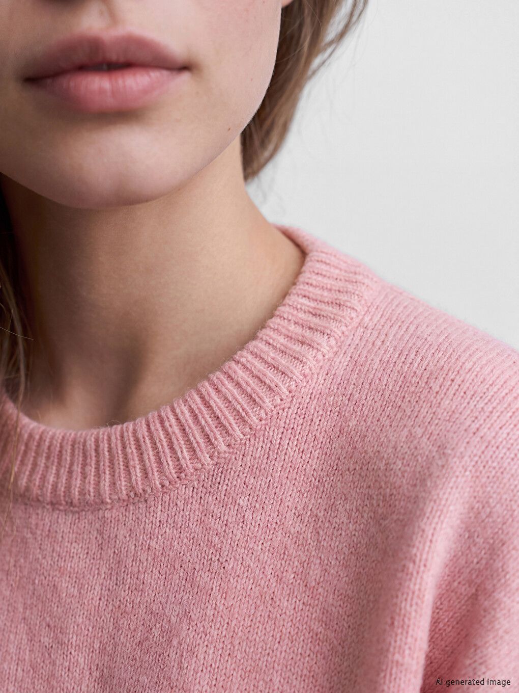 Pull-over En Maille Surdimensionné À Col Rond Pour Femme-2
