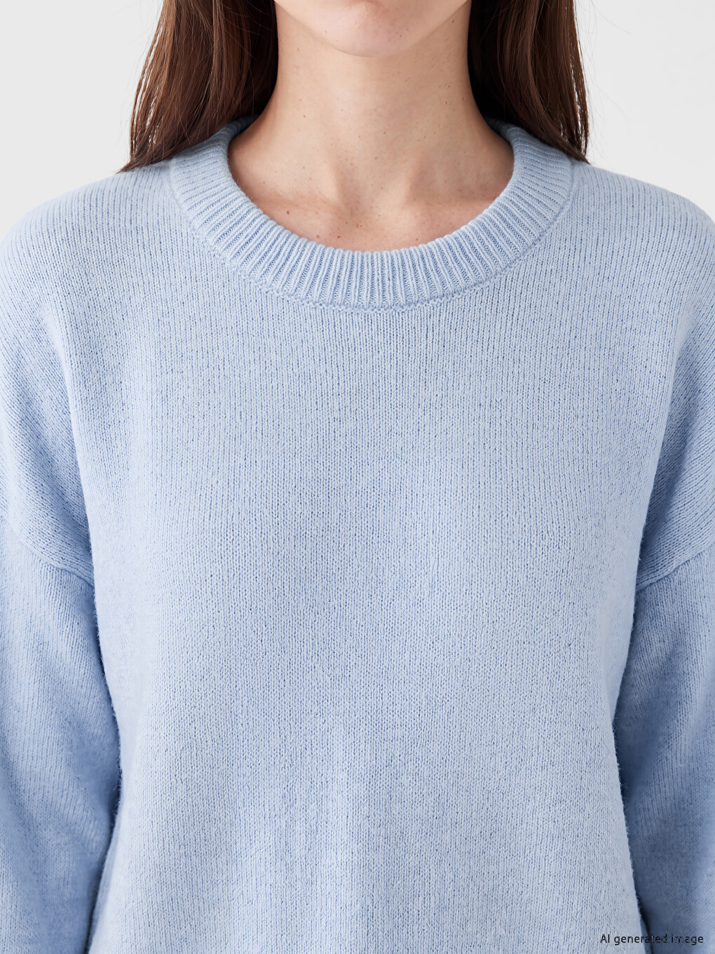 Crew Neck Women's Knitwear Sweater-2