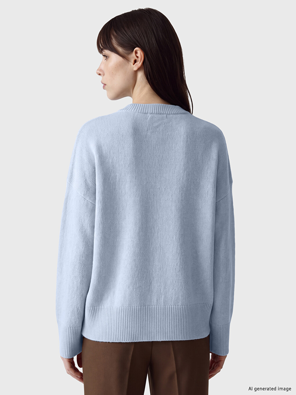 Crew Neck Women's Knitwear Sweater-3