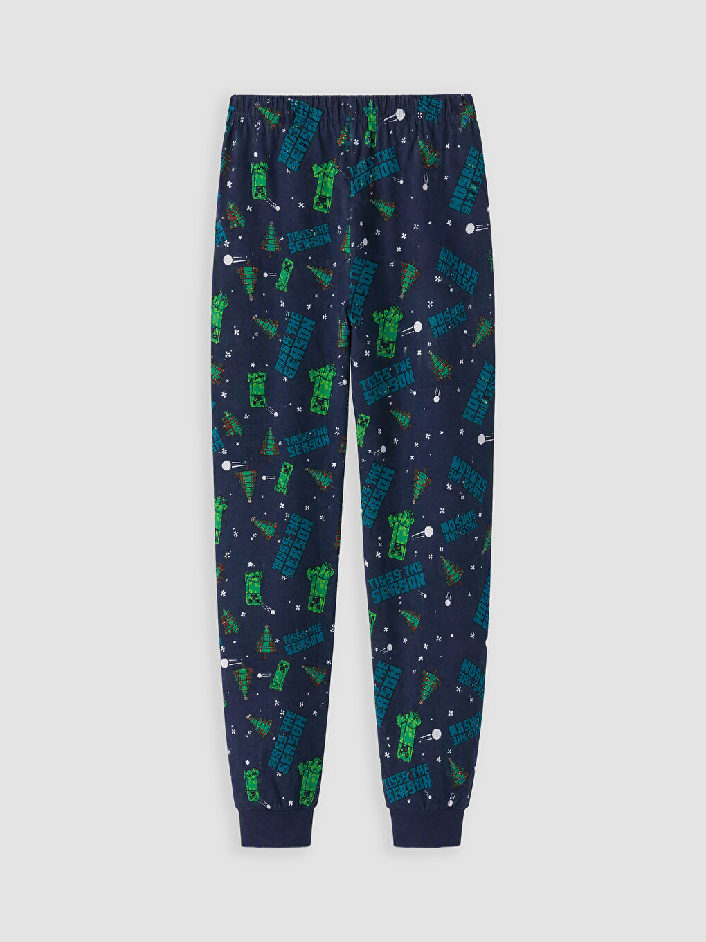 Turkuaz Minecraft Baskılı Erkek Çocuk Pijama Takım-6