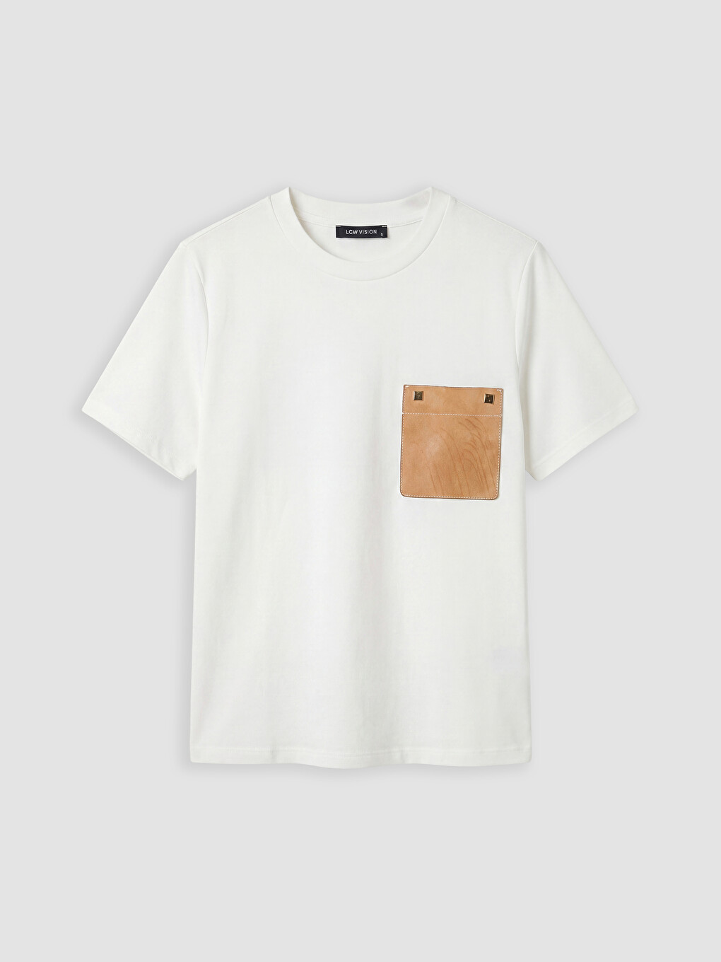 Pocket Detailed %100 Cotton Women's T-shirt-4