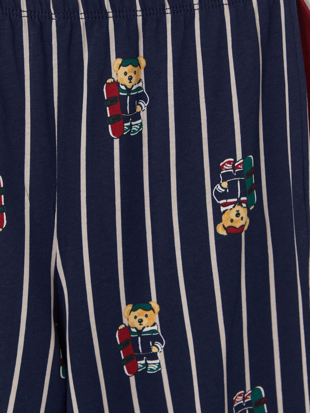 Ayı Teddy Baskılı Erkek Çocuk Pijama Takım-6
