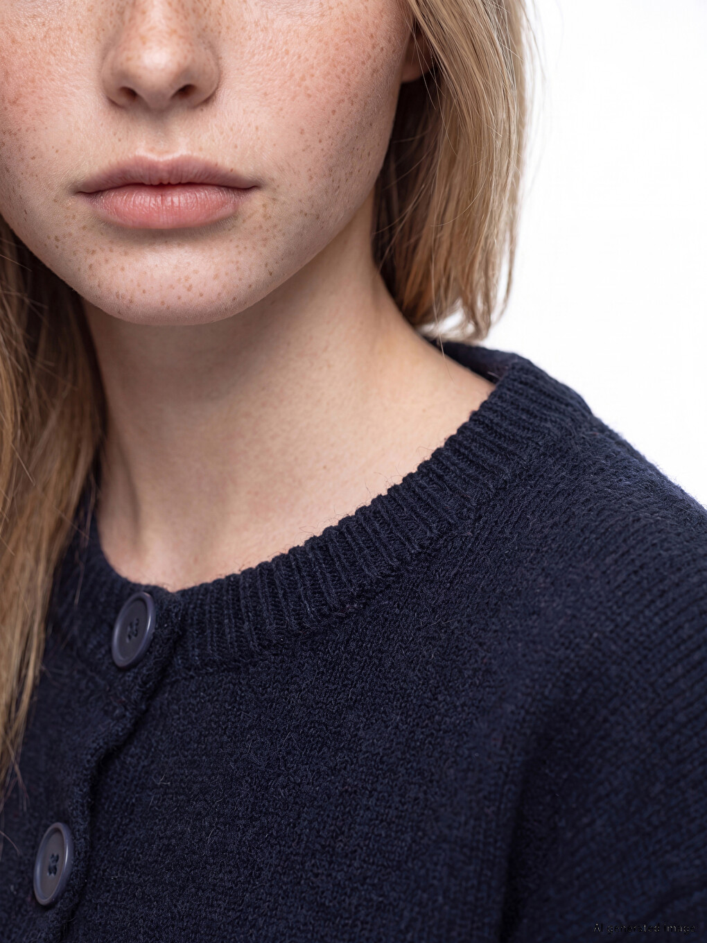 Strickjacke Mit Rundhalsausschnitt Für Damen-2