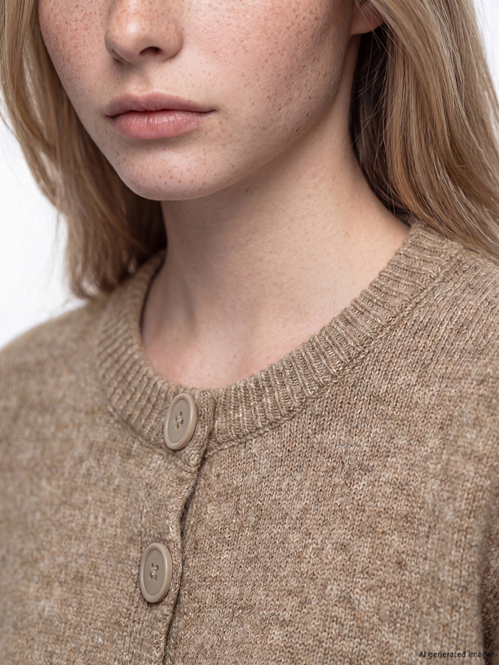 Crew Neck Women's Knitwear Cardigan-2
