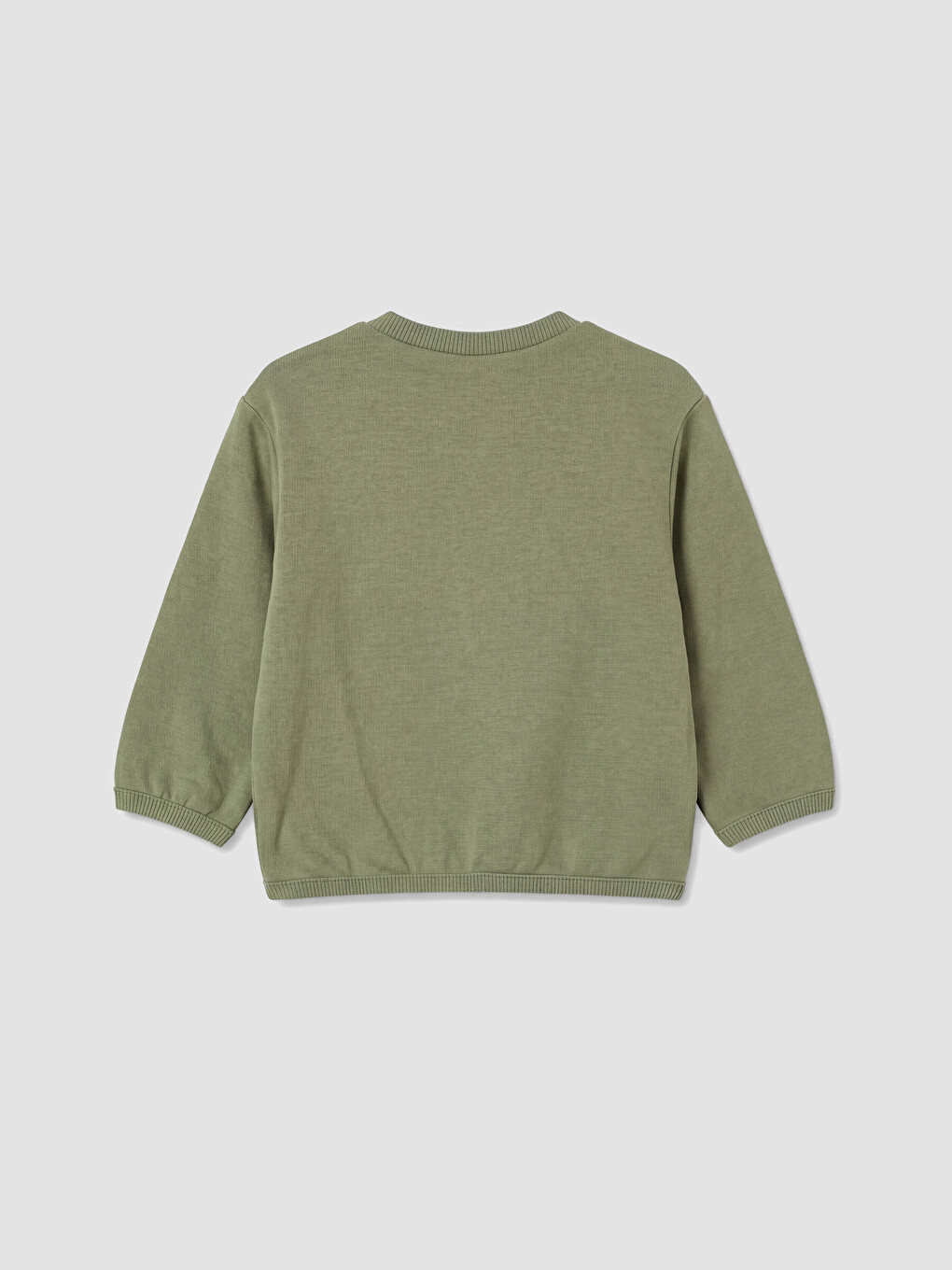 Haki Mickey Mouse Baskılı Erkek Bebek Sweatshirt Ve Eşofman Altı-3