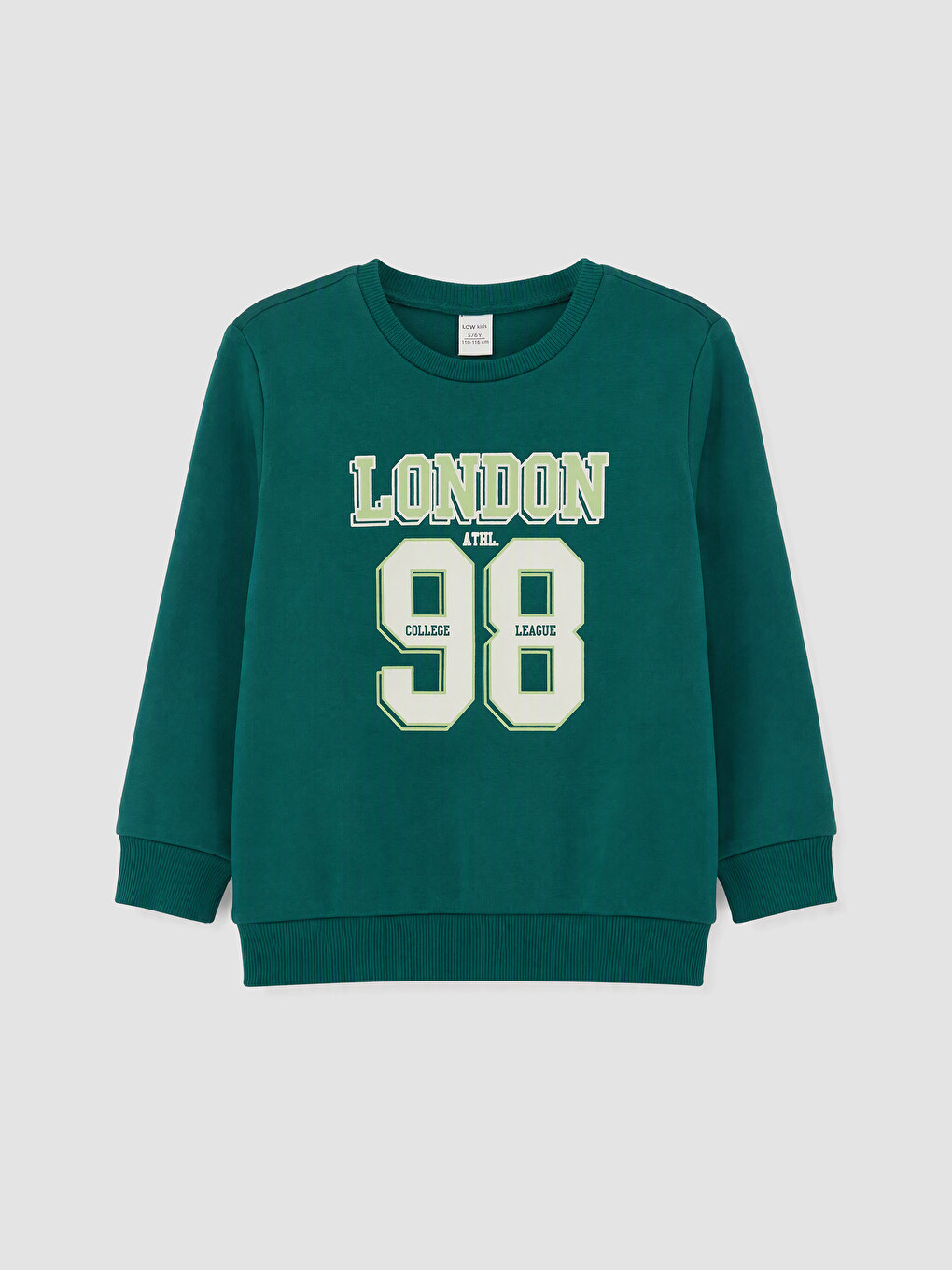 Yeşil Baskılı Kalın Erkek Çocuk Sweatshirt