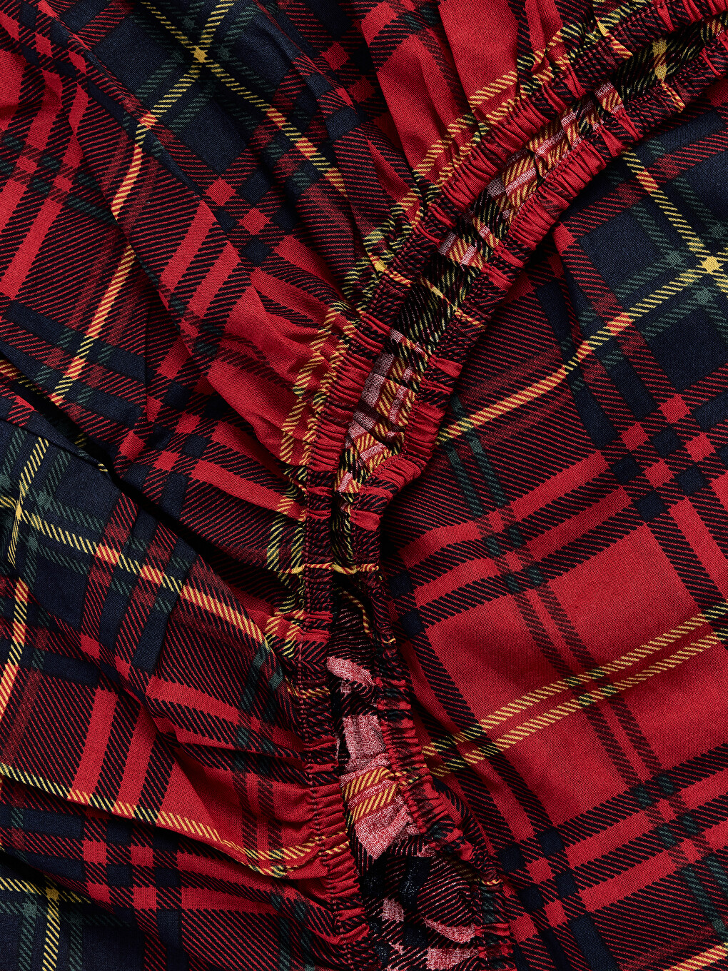 Plaid Patterned Single Person Elasticated Sheet-3
