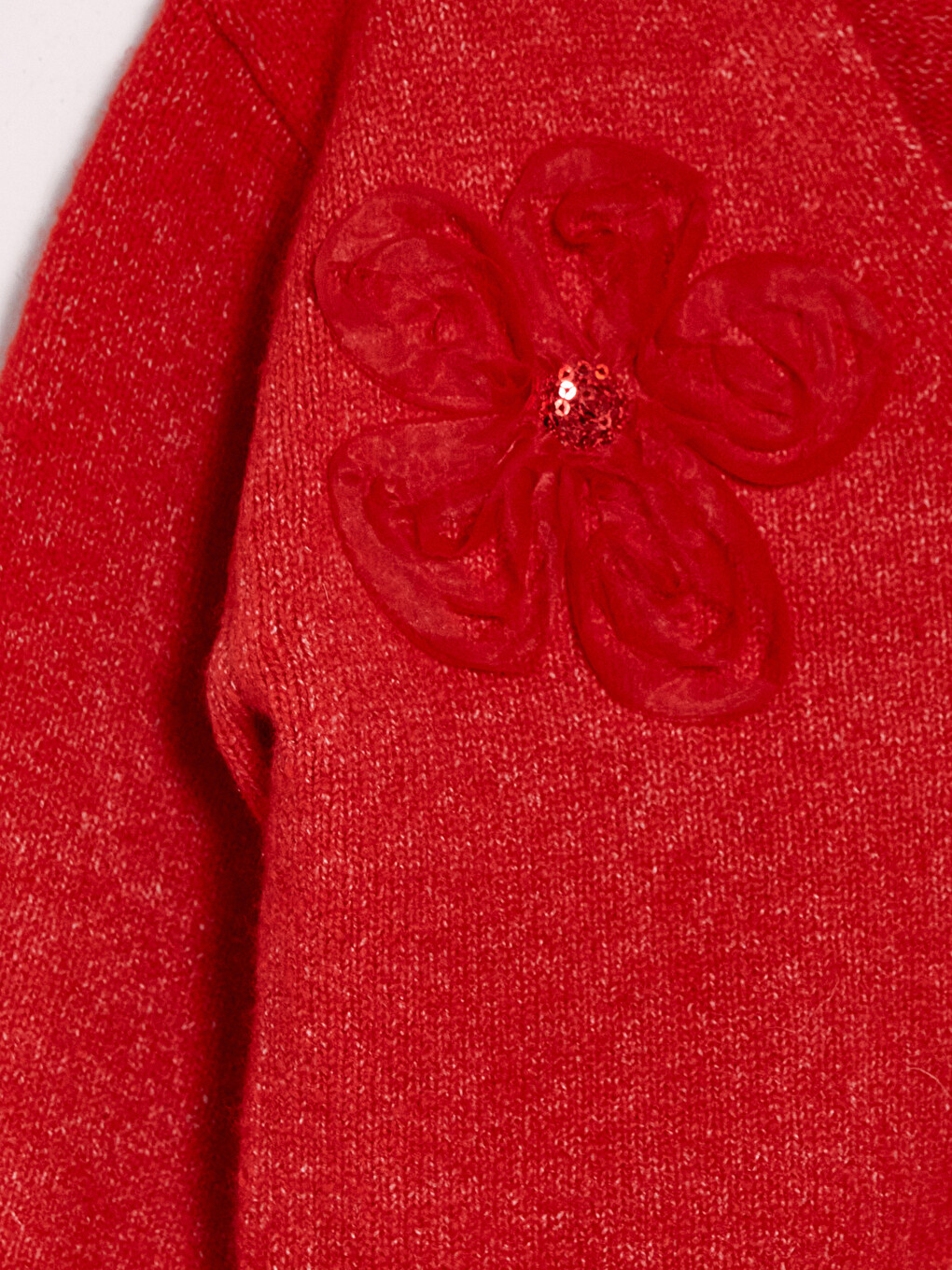Flower Embroidered Girls' Knitwear Cardigan-2