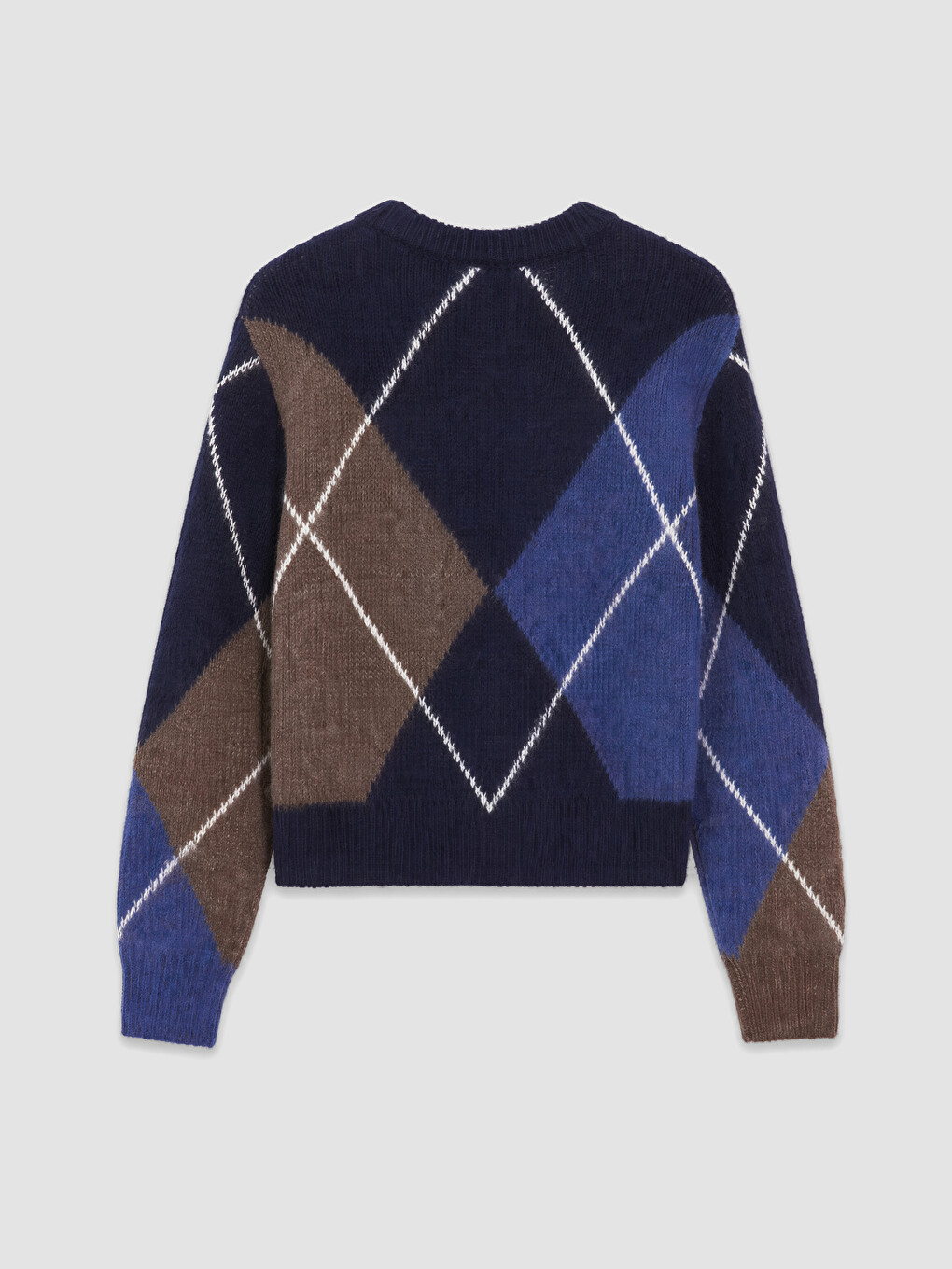 Crew Neck Argyle Patterned Women's Knitwear Sweater-6