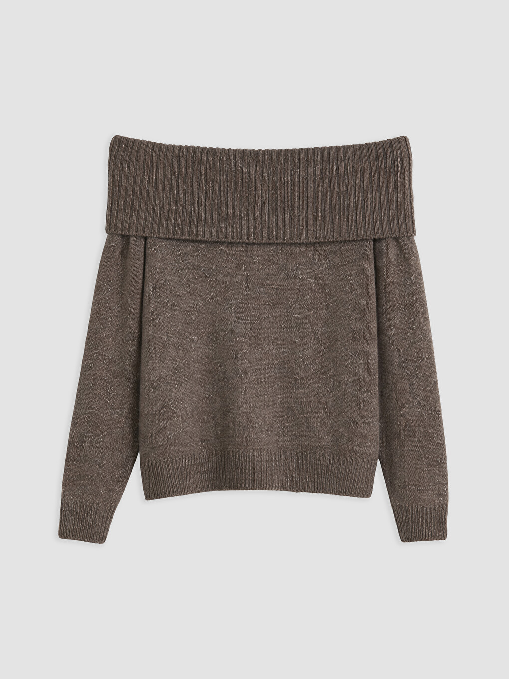 Slash Neck Women's Knitwear Sweater-4