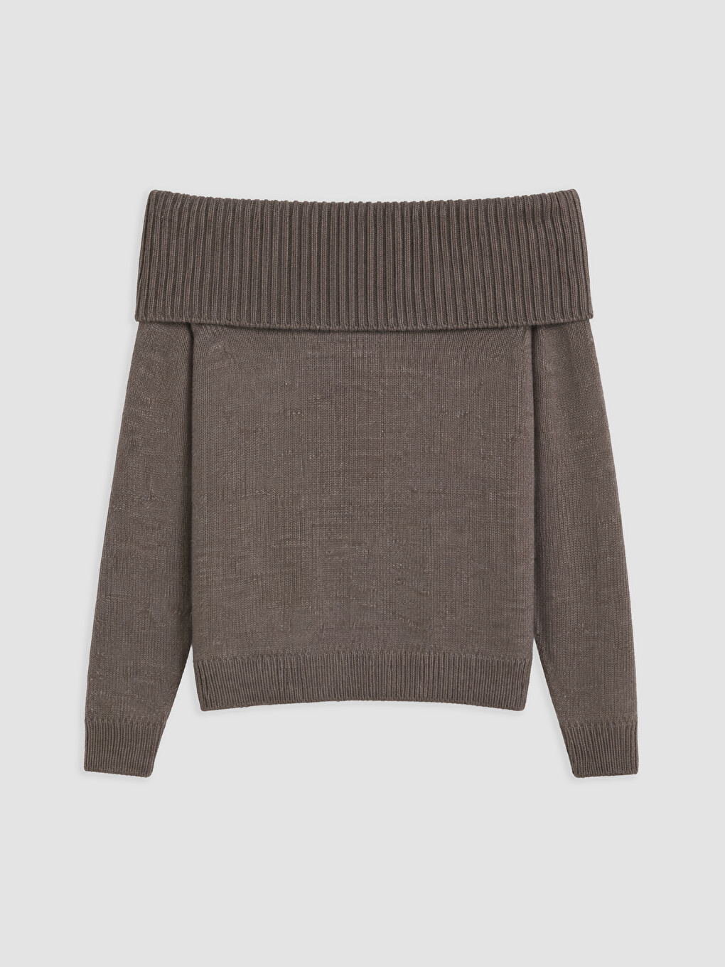 Slash Neck Women's Knitwear Sweater-5