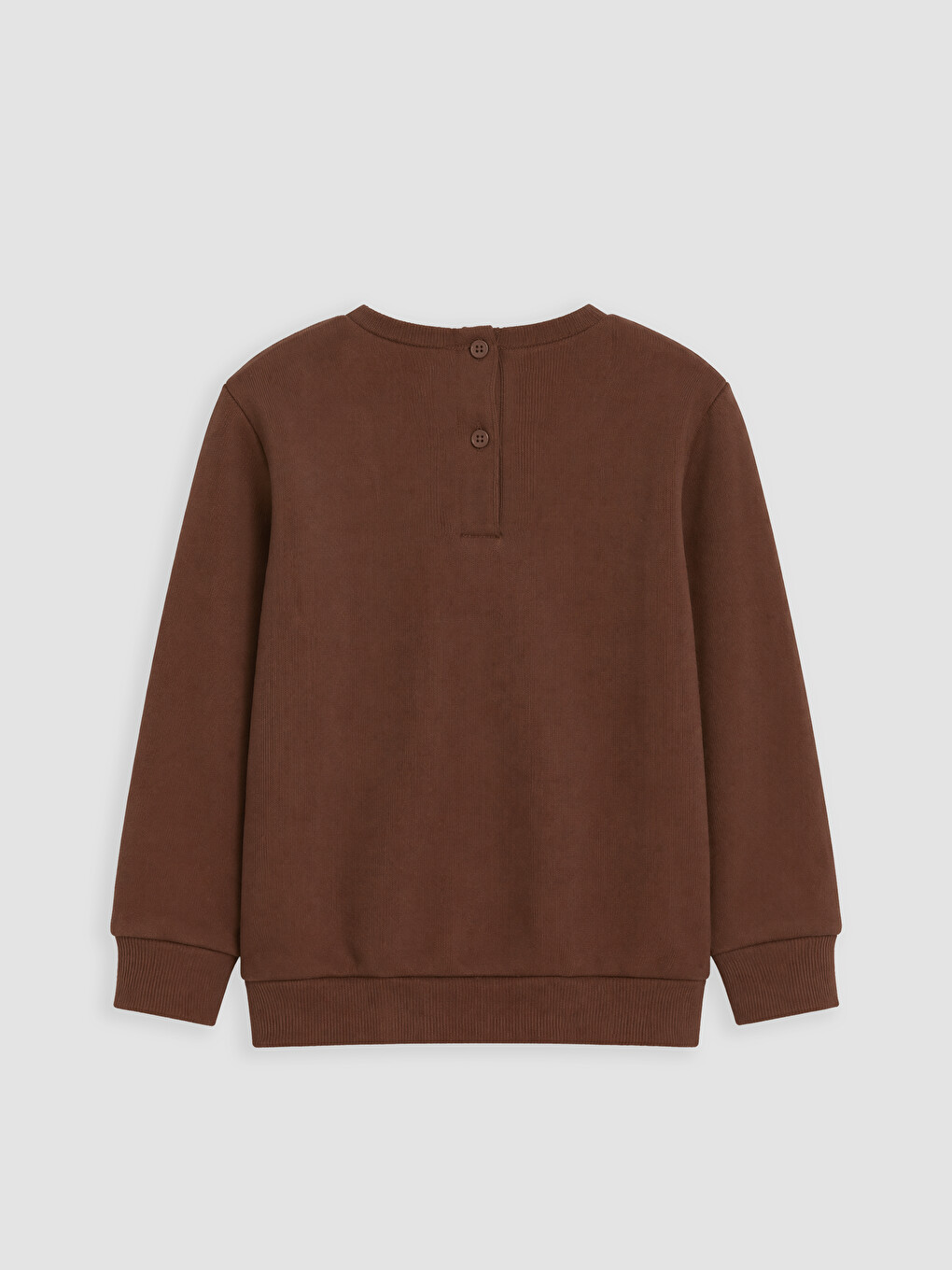Kahverengi Baskılı Kız Çocuk 2'li Sweatshirt-3