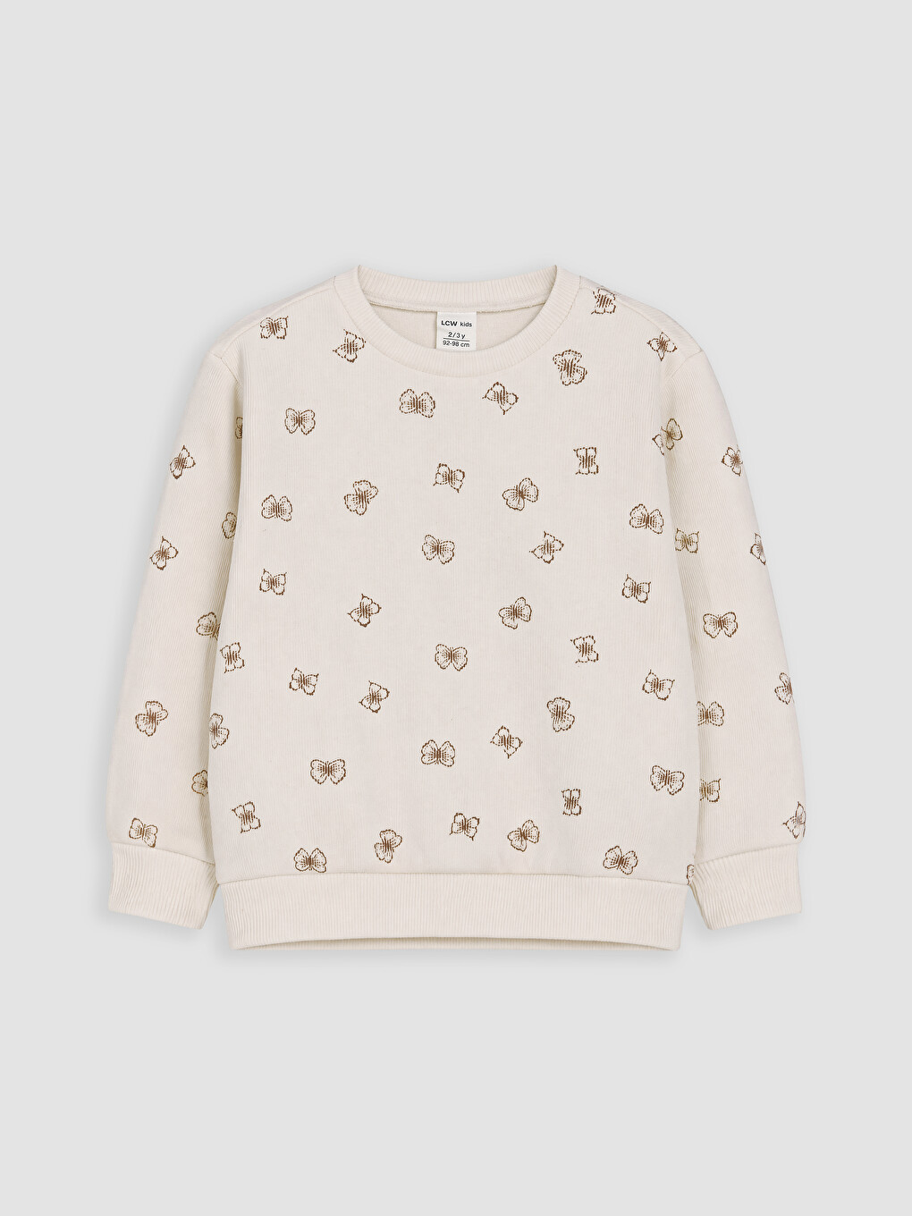 Kahverengi Baskılı Kız Çocuk 2'li Sweatshirt-4