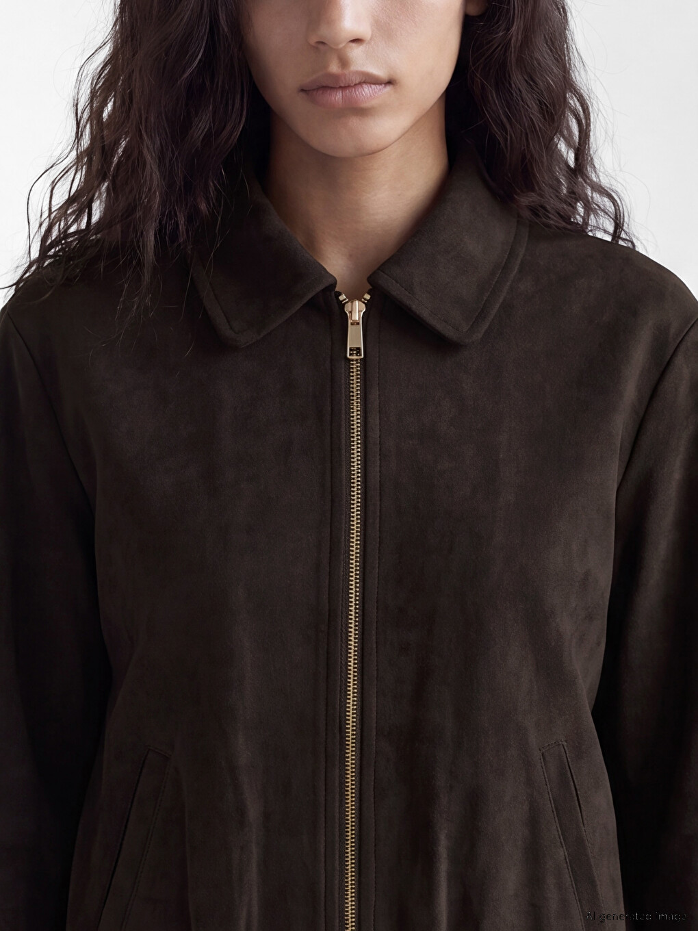 Woman Brown Coat-2