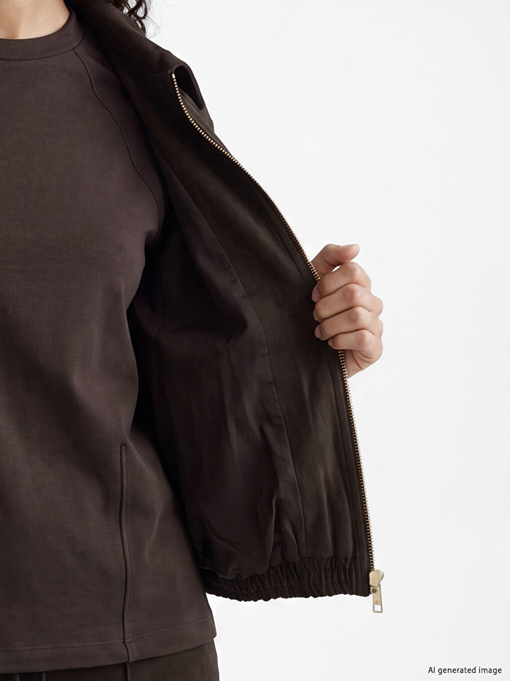 Woman Brown Coat-3