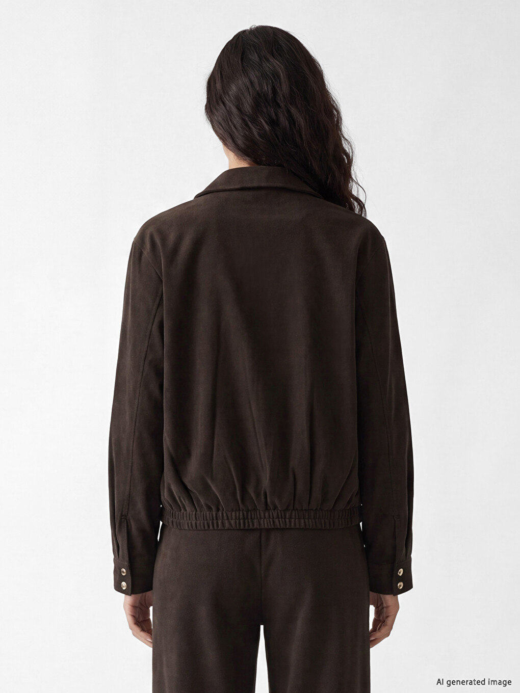 Woman Brown Coat-4