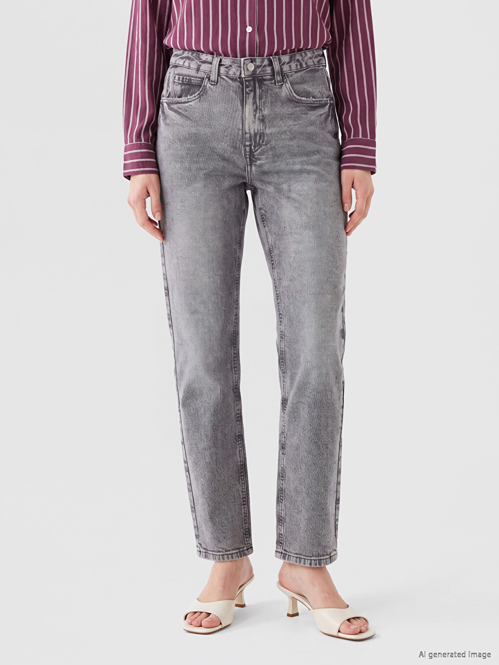 Woman Grey Jeans-1