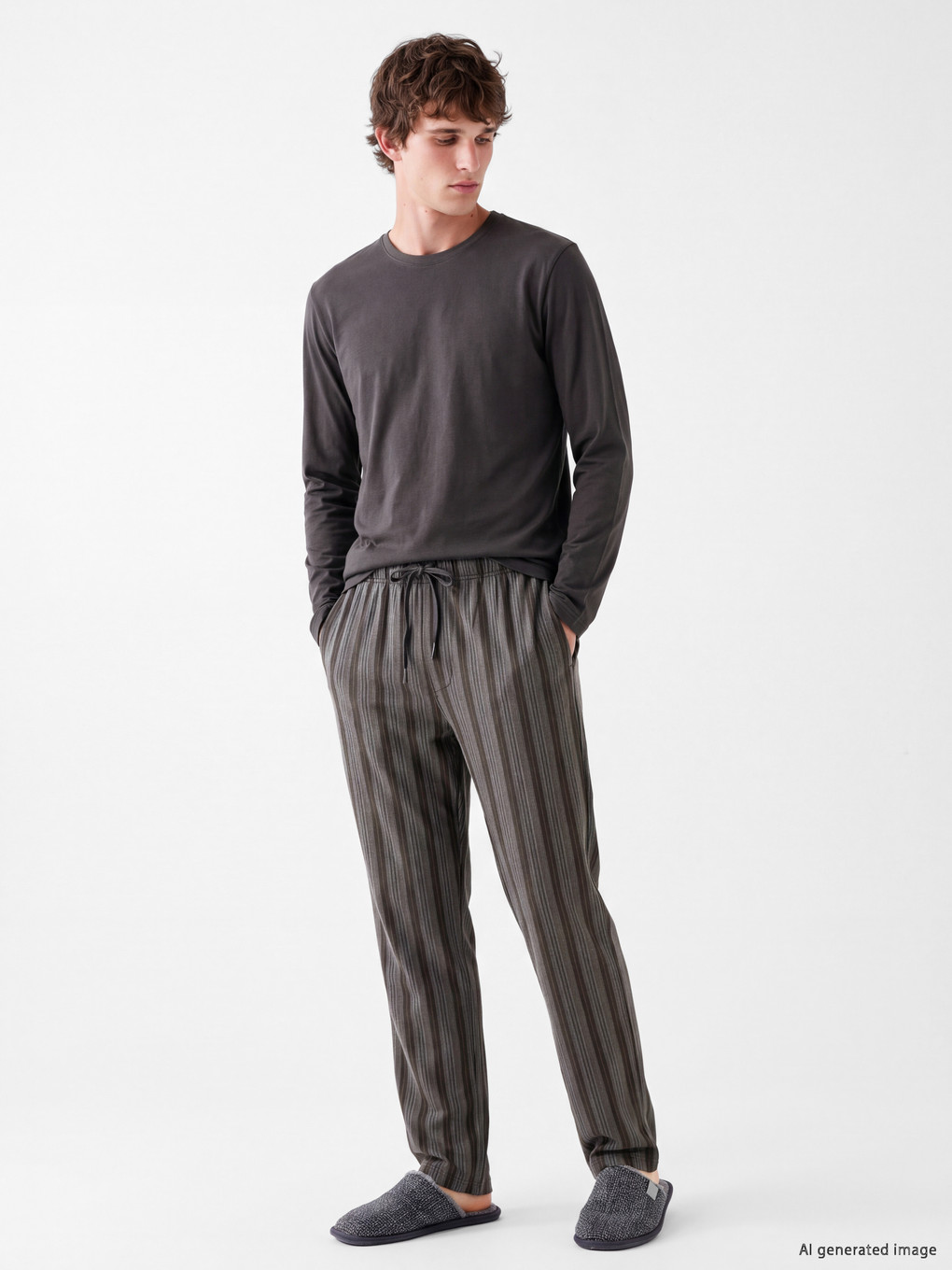 Patterned Men's Pyjamas Set