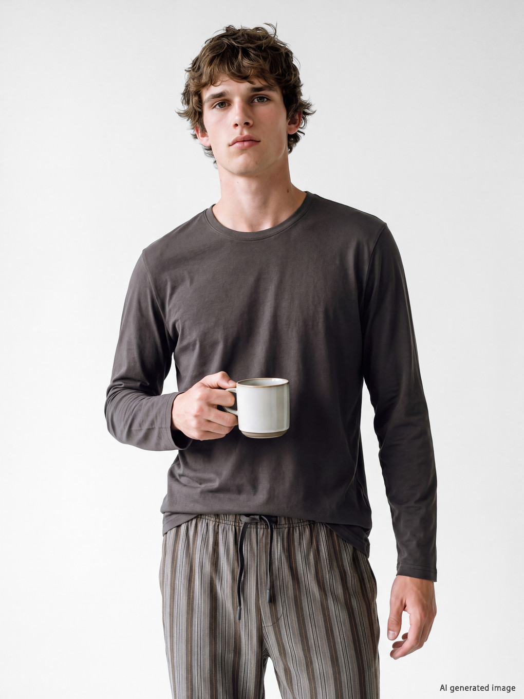 Patterned Men's Pyjamas Set-1