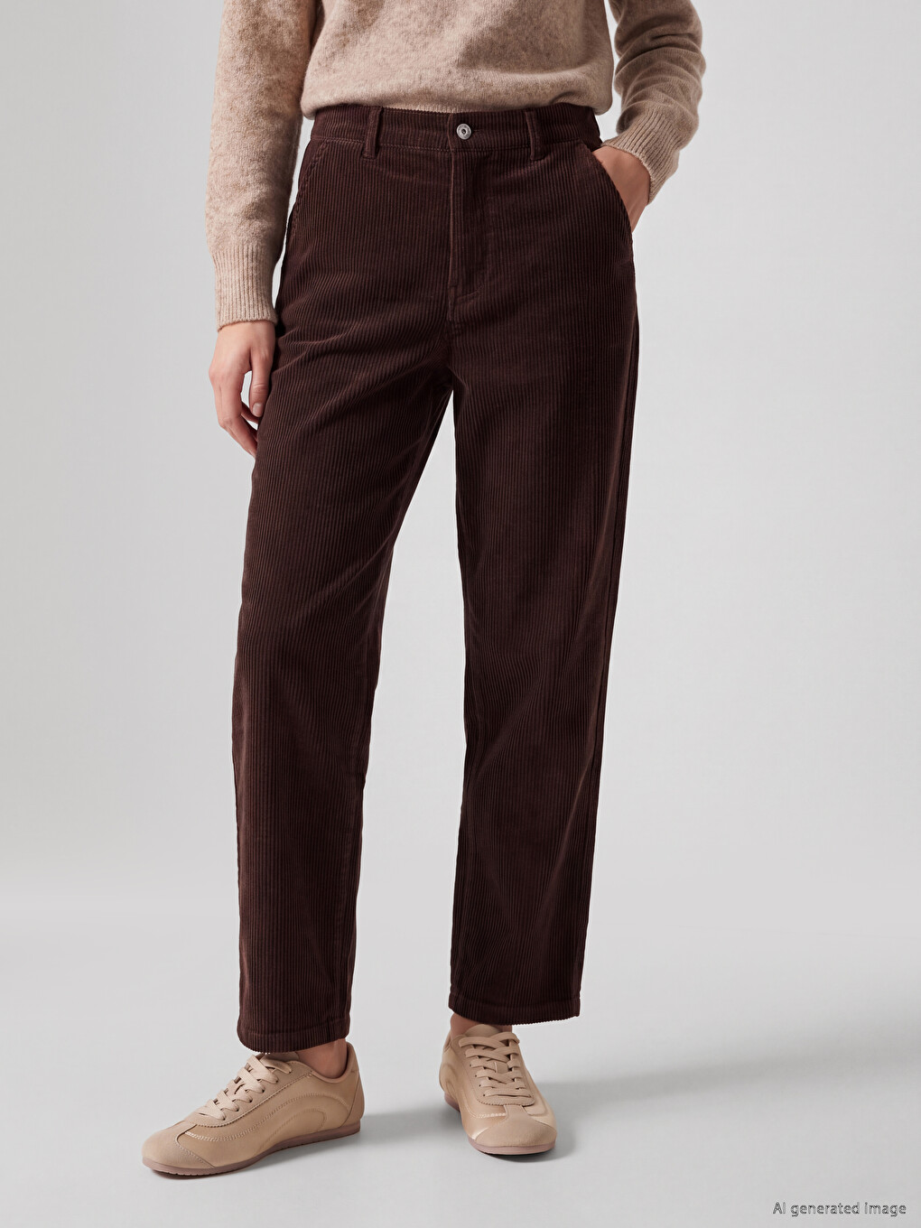 Regular Fit Ženske Pantalone-1
